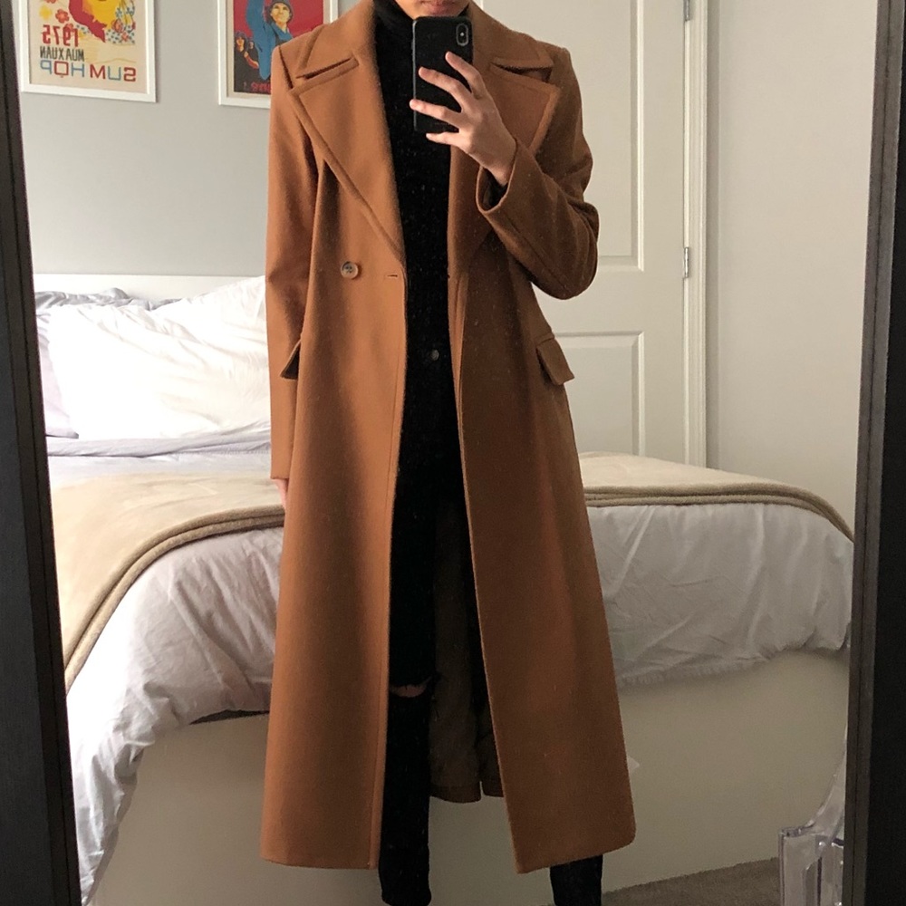 NWT Theory Bria Belted Camel Coat